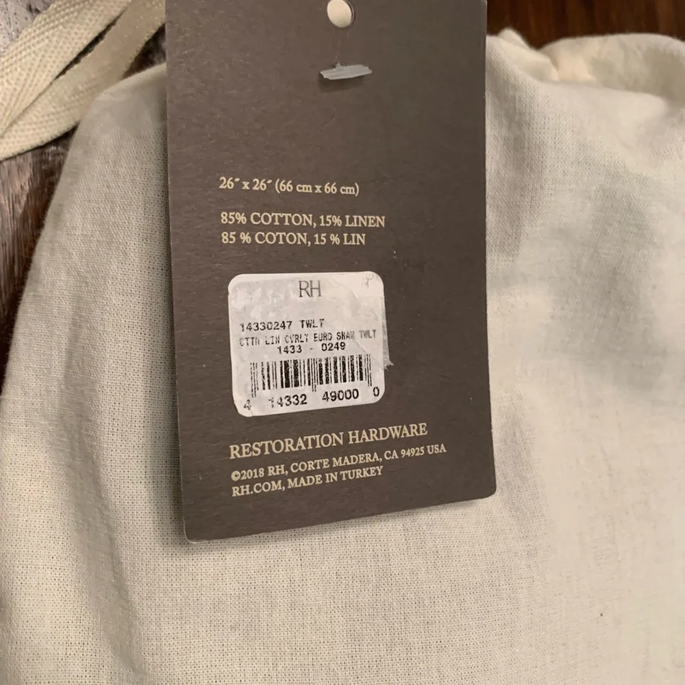 NEW Restoration Hardware Heathered Herringbone Euro Sham ( 3 Available )